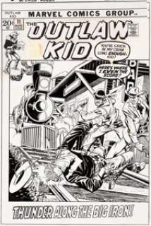 Kane, Gil | Gil Kane and Vince Colletta The Outlaw Kid #11 Cover Original Art (Marvel, 1972).... | Heritage