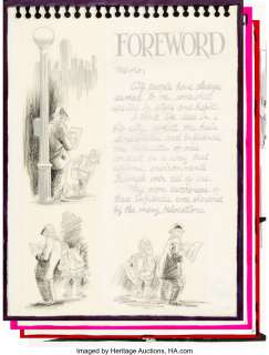 Eisner, Will | Will Eisner City People Notebook and The Building Story Page Original Art Group of 4 (Kitchen Sink Pre... (Total: 4 Original Art) | Heritage