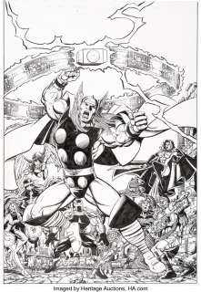 Pérez , George | George Pérez Godwheel #3 Cover Thor Original Art (Malibu, 1995).... | Heritage