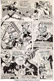 Broderick, Pat - Pat Broderick and Bob McLeod Captain Marvel #58 Drax the Destroyer Story Page 15 Original Art (Marvel, 1978)....