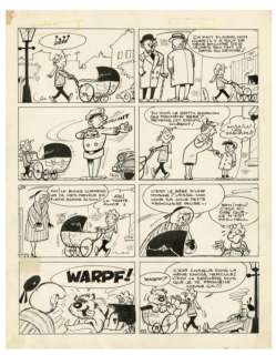 Greg | Greg - Planche originale - Fleurette - Le Nouveau-né - (années 1960) - (1960) | Catawiki