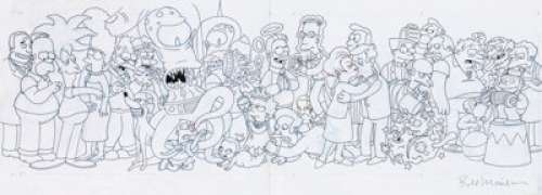 Morrison, Bill - Bill Morrison The Simpsons: The Complete Fourth Season DVD Illustration Original Art (20th Century Fox Home, 2004)...