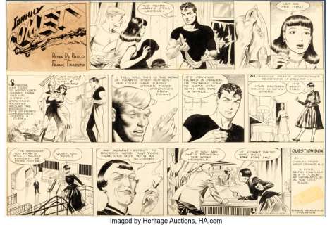 Frazetta, Frank | Frank Frazetta Johnny Comet Sunday Comic Strip Original Art dated 7-20-1952 (McNaught Syndicate, 1952).... | Heritage