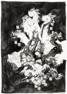 Mignola, Mike | Mike Mignola - Hellboy Illustration for H.P. Lovecraft Festival Original Art (2008).... | Heritage