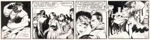 Baker, Matt - Matt Baker Flamingo Daily Comic Strip Original Art #63 (Phoenix Features, 1952). ...