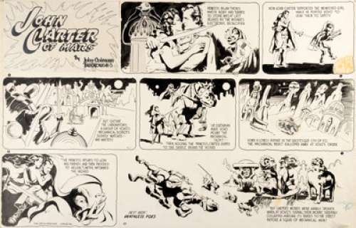 Burroughs, John Coleman | John Coleman Burroughs John Carter of Mars #27 Sunday Comic Strip Original Art dated 6-7-42 (United Feature Syndic... | Heritage