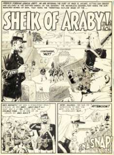 Severin, John | John Severin MAD #3 Complete 7-Page Story "Sheik of Araby!" Original Art (EC, 1953).... (Total: 7 Original Art) | Heritage