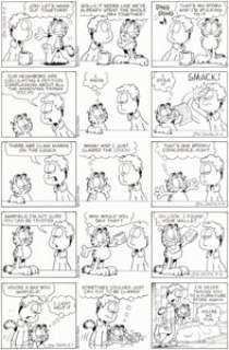 Davis, Jim | Jim Davis Garfield Consecutive Daily Comic Strip Original Art Group of 5 (PAWS, 2004).... (Total: 5 Original Art) | Heritage