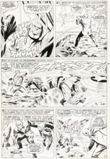 Comic Art For Sale from Coollines Artwork, KIRBY, JACK - Tales To Astonish # 39 pg 1, large size splash fifth Ant-Man issue vs Scarlet Beetle by Comic  Artist(s) Jack Kirby