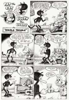 Jay Lynch and Robert Crumb - Funny Aminals #1 Complete 2-Page Story Original Art (Apex Novelties, 1972).... (Total: 2 Original Art)