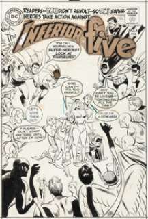 Mike Sekowsky And Mike Esposito | The Inferior Five #6 Cover Original Art (DC, 1968).... | Heritage