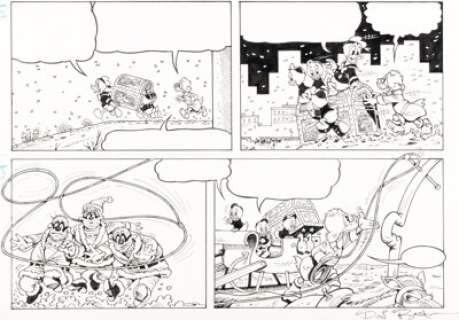 Don Rosa | Uncle Scrooge #296 Panel Insert Illustrations Uncle Scrooge Original Art Group of 4 (Gladstone, 1996). (Total: 4 Original Art) | Heritage