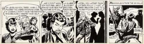 George Wunder - Terry and the Pirates Daily Comic Strip Original Art dated 12-3-49 (News Syndicate Inc., 1949).