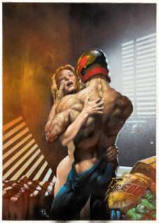 Greg Staples - Judge Dredd Megazine Vol.3 #59 Cover Original Art (Fleetway, 1999).