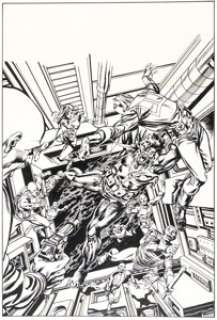 Tom Palmer [Gil Kane lightboxed] Creatures on the Loose #37 Man-Wolf Cover Original Art (Marvel, 1975).