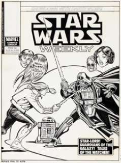 Carmine Infantino and Dan Green Star Wars Weekly #90 Cover Original Art (Marvel UK, 1979). | Heritage
