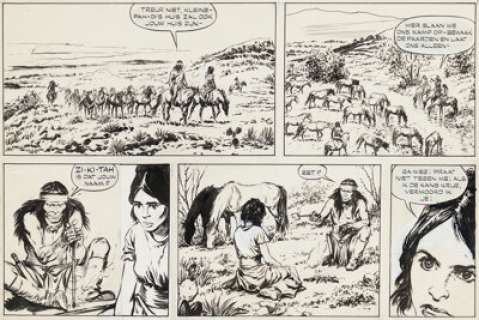 Hans G. Kresse Mangas Coloradas Story Page 6 (Arboris, 1993). (Total: 2 Original Art)