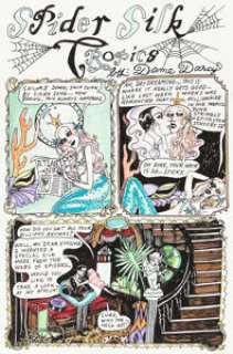 Dame Darcy Meat Cake #17 Complete 10-Page Story "Spider Silk Tropics" Color Production Art (Fantagraphics/VICE, 2008). (Total: 10 Original Art)