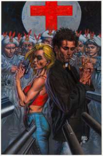 Glenn Fabry Preacher #19 Cover Painting Original Art (DC/Vertigo, 1996).
