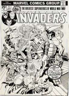 Jack Kirby and Frank Giacoia The Invaders #4 Cover Original Art (Marvel, 1976). | Heritage