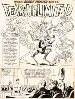 Russ Manning Magnus, Robot Fighter #19 Story Page 1 Original Art (Gold Key, 1967).