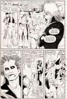 Keith Giffen and Kevin Maguire Justice League International #18 Lobo Story Page 14 Original Art (DC, 1988).