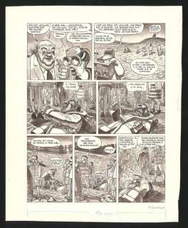 Daniel Goossens - Planche originale n°3, rustines en cases 5 & 6 - Route vers l‘enfer