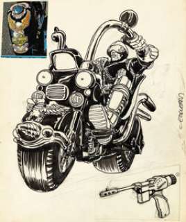 Carlos Ezquerra Judge Dredd First Historical Drawing Concept Illustration Original Art (1976-77). | Heritage