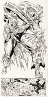 Todd McFarlane and Joe Rubinstein The Official Handbook of the Marvel Universe Update ‘89 #3 "Hobgoblin II" Illustration Original Art (Marvel, 1989).