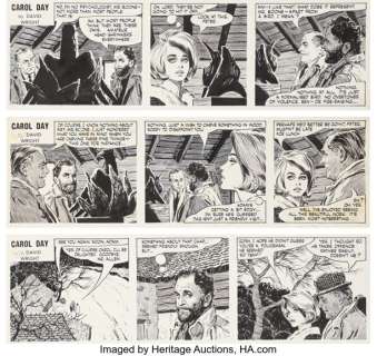 David Wright Carol Day Daily Comic Strips Original Art Group of 3 (London Daily Mail, c. 1970). (Total: 3 Original Art)