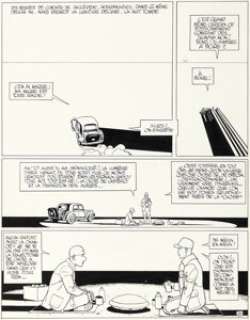 Jean Giraud (Moebius) Le Monde d‘Edena, Sur l‘Etoile #1 Citroën Traction Avant Story Page 20 Original Art (Les Humanoïdes Associés, 1983).