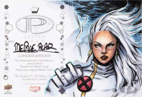 2023 Upper Deck Marvel Premier - Dual-Panel Sketch Card Featuring Storm & X-Men Team by Melike Acar (1/1) | Heritage