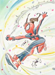 Peach Momoko Spider-Girl #1 Variant Cover Original Art (Marvel, 2025).