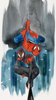 Peach Momoko Peter Parker & Miles Morales: Spider-Men Double Trouble #1 Variant Cover Original Art (Marvel 2023).