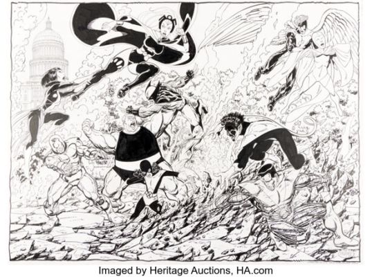 John Byrne - X-Men "Days of Future Past" Illustration Original Art (2006). | Heritage