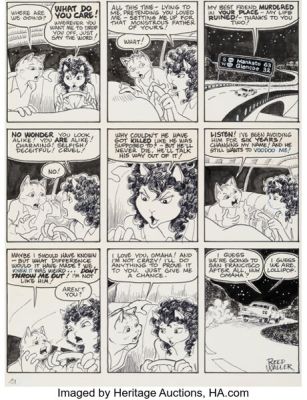 Reed Waller Bizarre Sex #9 Omaha the Cat Dancer Story Page 41 Original Art (Kitchen Sink Press, 1981).