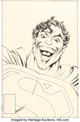 John Byrne Superman #9 Joker Cover Original Art (DC, 1987). | Heritage