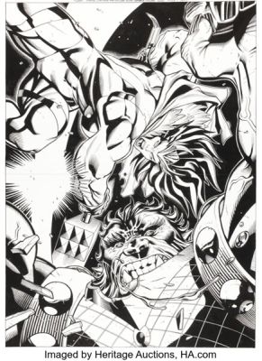 Ed McGuinness and Mark Morales Avengers #20 (720) Double Splash Pages 10-11 Original Art (Marvel, 2019). | Heritage