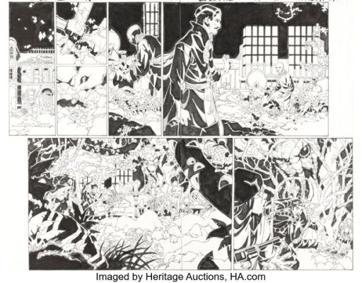 Chris Bachalo and Al Vey Doctor Strange #19 Double Page Spread 9-10 Original Art (Marvel, 2017). | Heritage