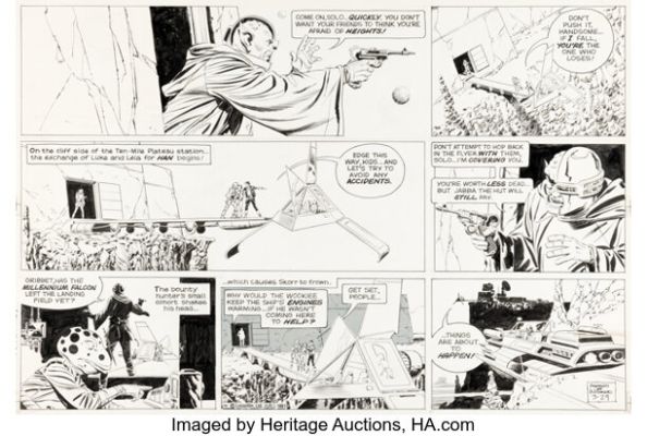 Al Williamson Star Wars Sunday Comic Strip Original Art dated 3-29-81 (LA Times Syndicate, 1981). | Heritage