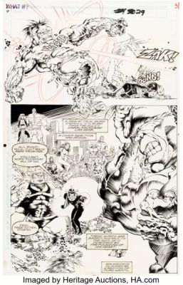 Armando Gil What If...? #50 Hulk vs. Wolverine Story Page 25 Original Art (Marvel, 1993). | Heritage