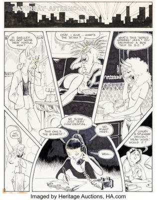 Reed Waller Bizarre Sex #9 "Omaha" the Cat Dancer Comic Story Page 25 Original Art (Kitchen Sink Press, 1981).
