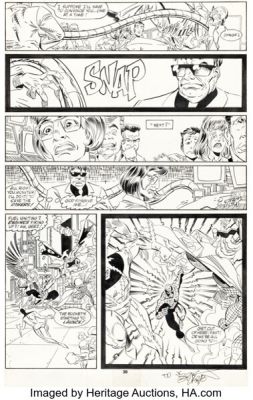 Erik Larsen and Mike Machlan The Amazing Spider-Man #338 Sinister Six Story Page 22 Original Art (Marvel, 1990). | Heritage