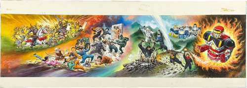 Masami Watanabe’s Hand-Drawn Color Illustration "Ninja Sentai Kakuranger" | Mandarake (Big Web)