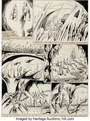 Philippe Druillet Lone Sloane, Le Mystère des Abîmes #1 Unpublished Story Page Original Art (Le Terrain Vague and Dalmas/Losfeld, 1966). | Heritage