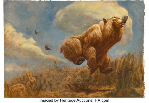 David Colman - Gilbert the Bear: Happy Time Specialty Illustration Original Art (undated). | Heritage