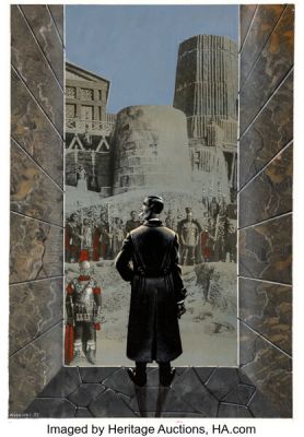 Jean-Michel Nicollet Lest Darkness Fall Cover Original Art (NéO, 1983). | Heritage