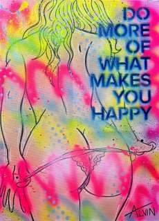 Alvin Silvrants | Do more of what makes you happy - Original drawing in colour by Alvin Silvrants | Catawiki