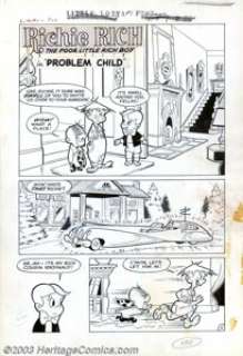 Warren Kremer (attributed) - Original Art for Little Lotta #1, Pages 1,2, 4 and 5, "Problem Child" - | Heritage