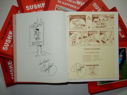 Vandersteen, Willy | Suske en Wiske - 8x Strip Klassiek - Met 8 opdrachttekeningen Paul Geerts - Cartonné - EO - (1993/1997) | Catawiki